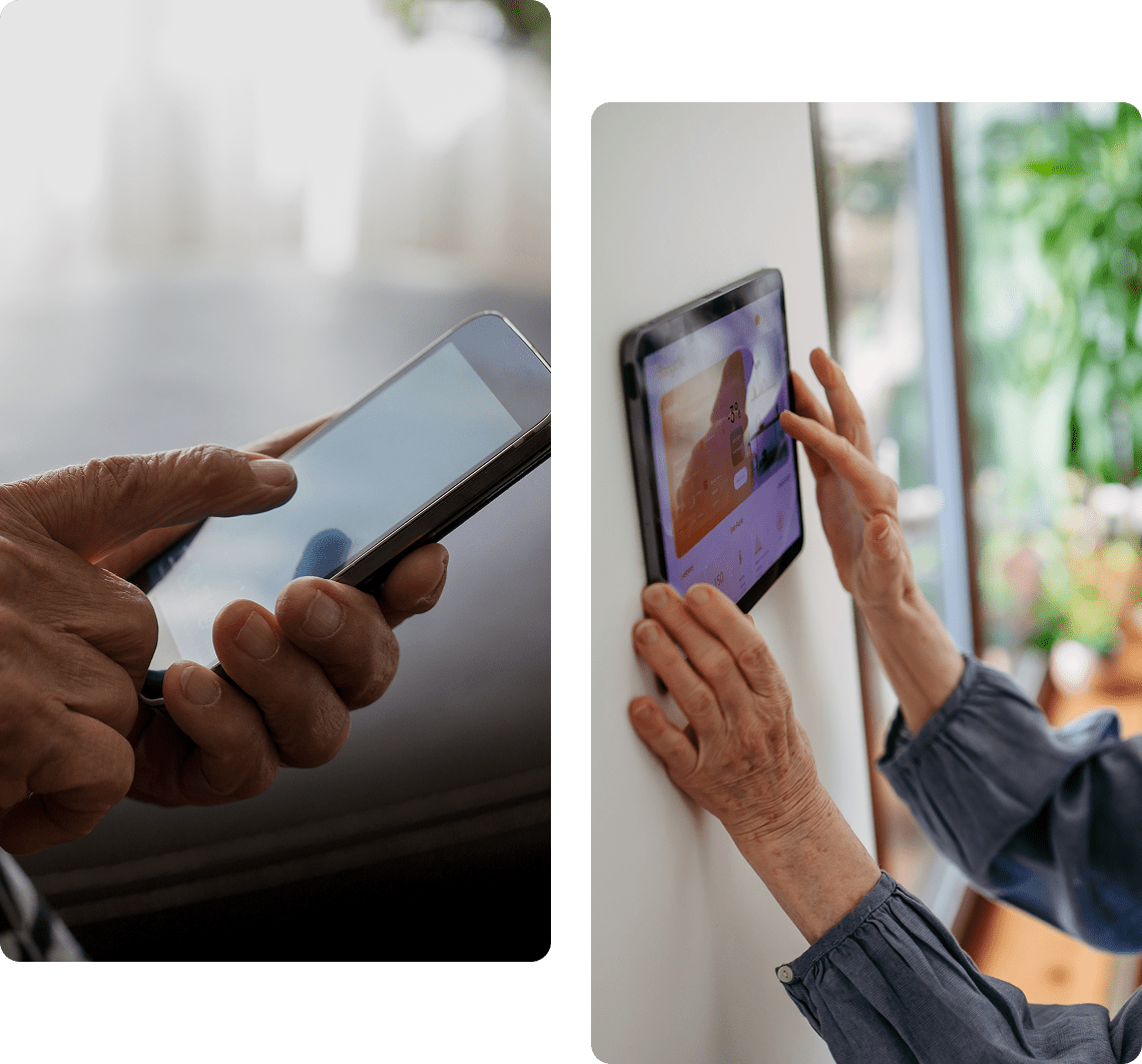 Hands holding a smartphone